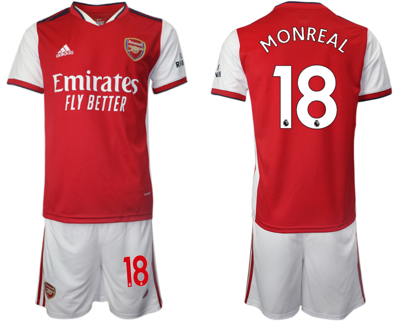 Men 2021-2022 Club Arsenal home red #18 Soccer Jersey